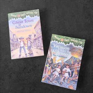 Magic Tree House Lot #10 & #13 90s Early Prints Ghost Town & Volcano Vintage